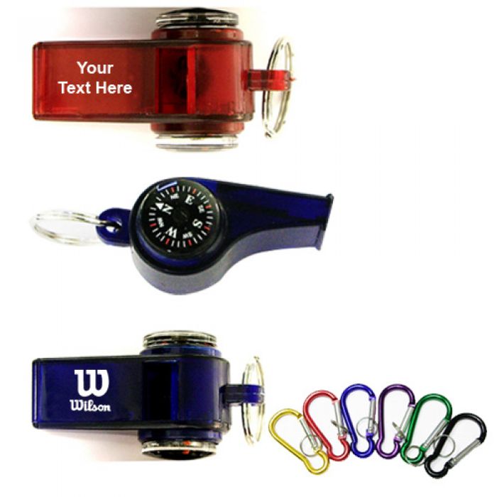 Promotional Whistle with Compass Thermometer Keychains