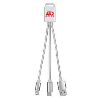 3-in-1 Braided Charging Cable