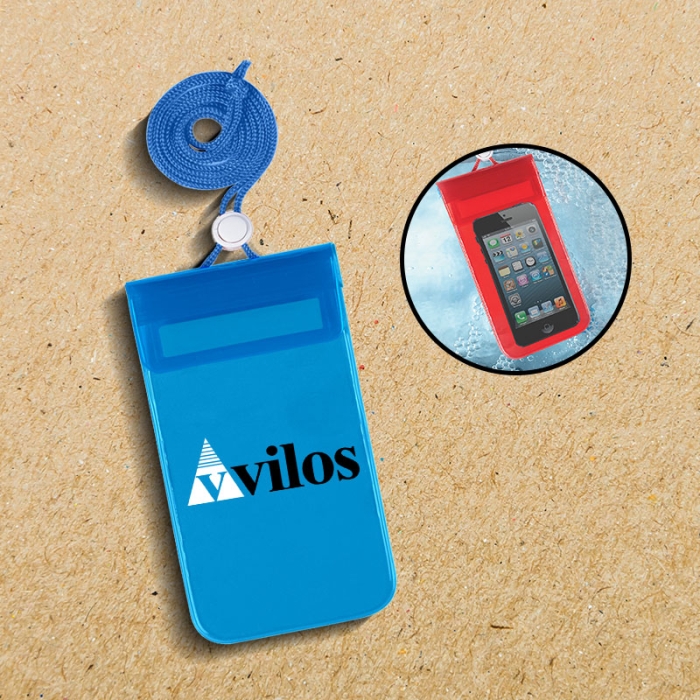 Custom Printed Waterproof Pouch with Neck Cord