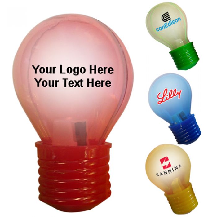 Custom Imprinted Light Bulb Shaped Pencil Sharpeners