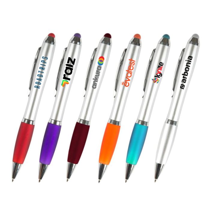Promotional Logo Silver Grenada Stylus Pens