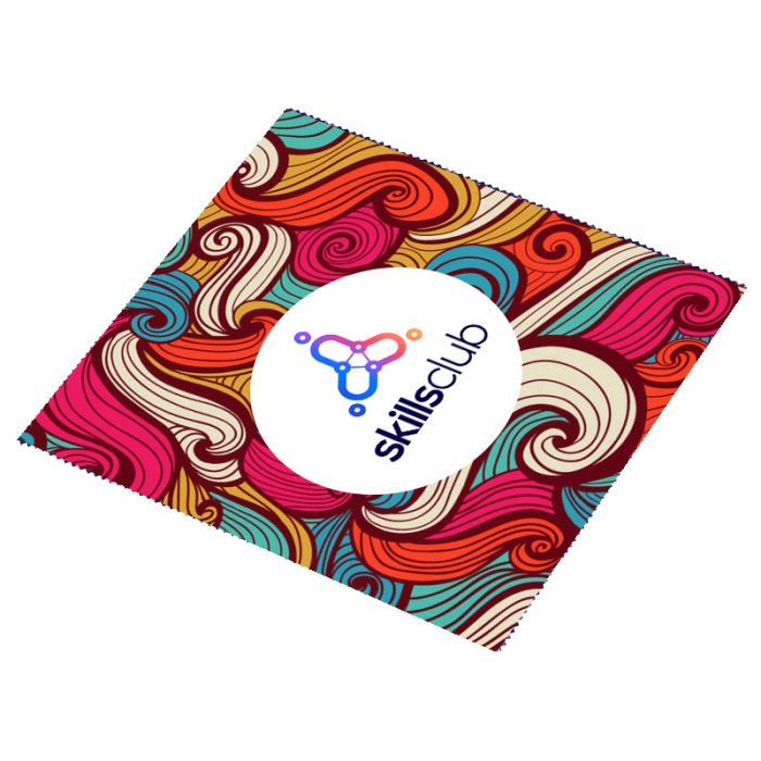 10x10 Inch Custom Suede Full Color Microfiber Cleaning Cloths