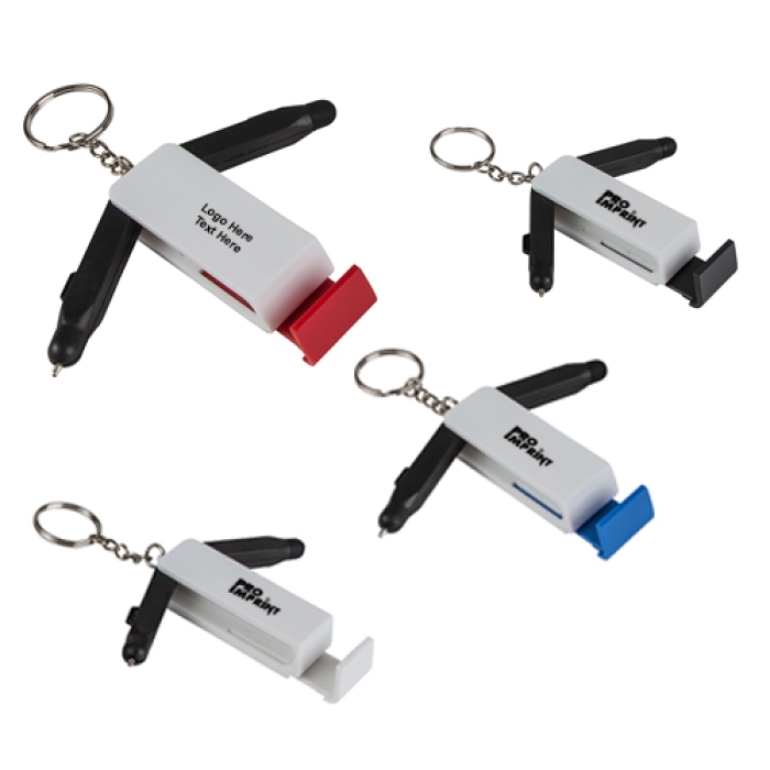 Custom Imprinted 3 in 1 Stylus Stand Key Tags