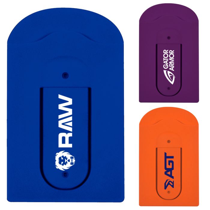 Custom Silicone Vent Phone Wallet with Stands