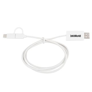 Printed 3-In-1 3 ft Charging Cables with Antimicrobial...