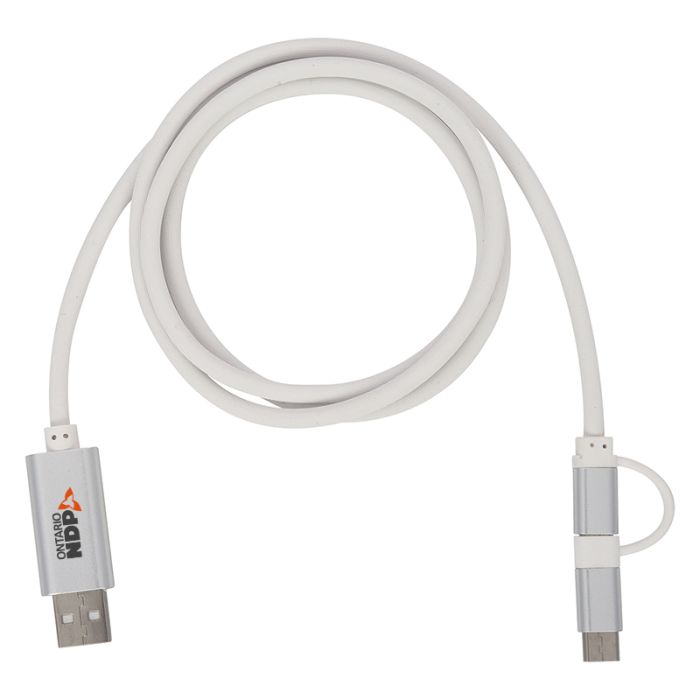 Custom 3 -In-1 3' Ft Disco Tech Light Up Charging Cables