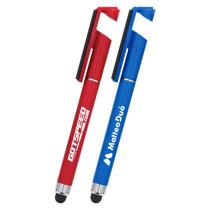 Custom Stylus Pens with Phone Stand and Screen Cleaner