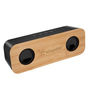 ized Chrome and Bamboo Wireless Speakers