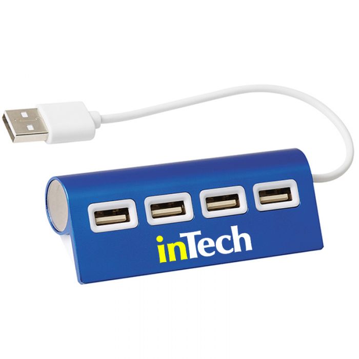 Promotional 4 Port Aluminum Wave USB Hubs