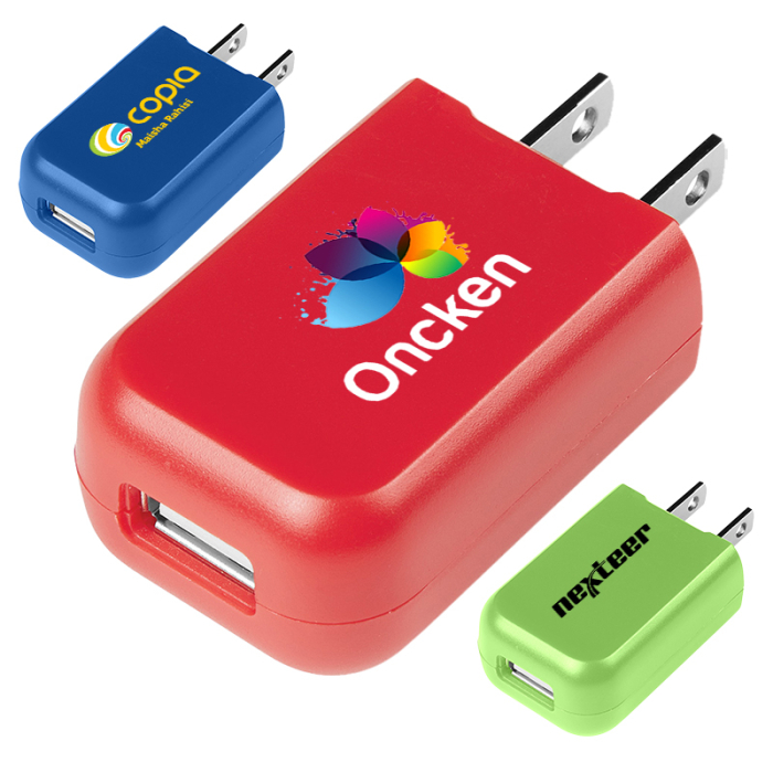 Promotional Rectangular UL Listed USB A/C Adapters