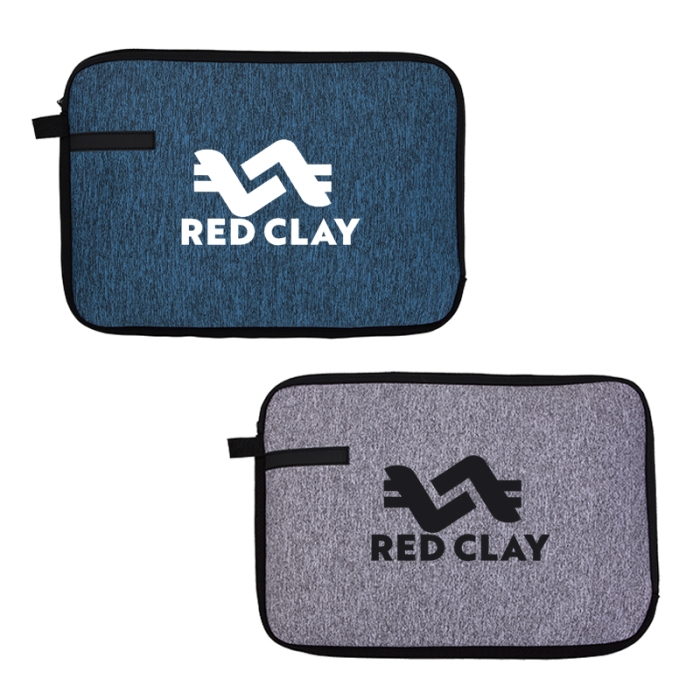 Imprinted 15 Inch Heather Laptop Sleeves