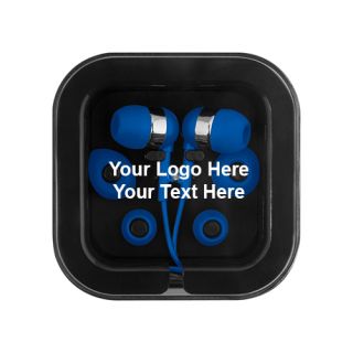 Printed Earbuds with Microphone in Square Case