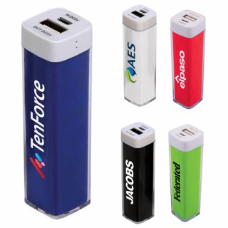 Custom Imprinted Plastic Power Banks-2200 mAh