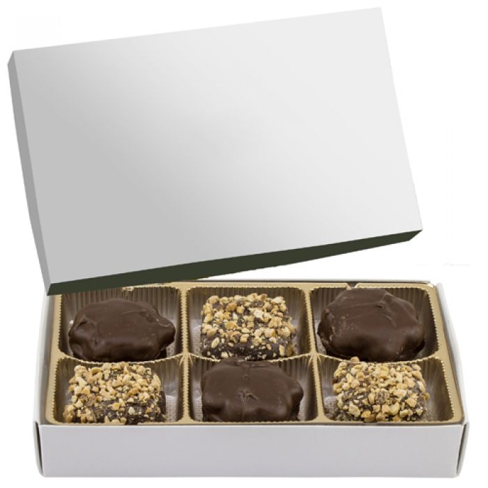 Custom Imprinted Rectangle Candy Boxes with Turtles and Buttercrunch