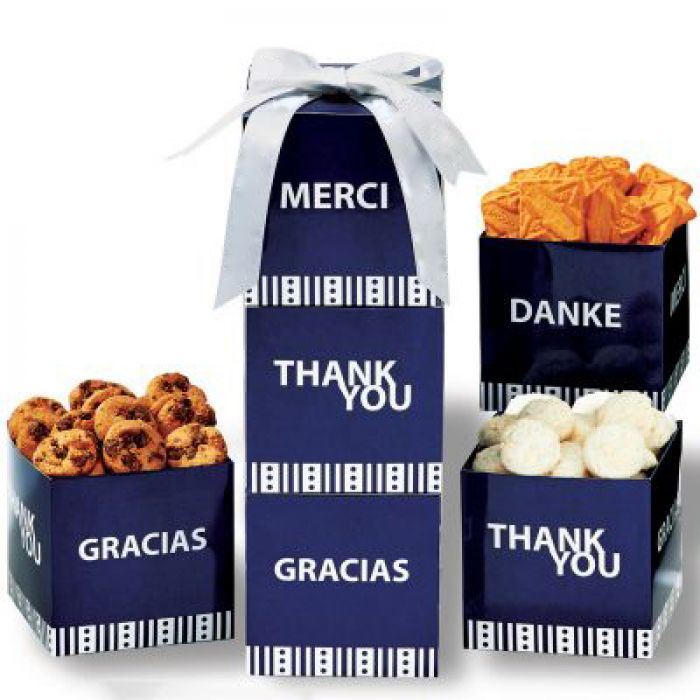 Custom Imprinted Thank Cube Cookie Towers