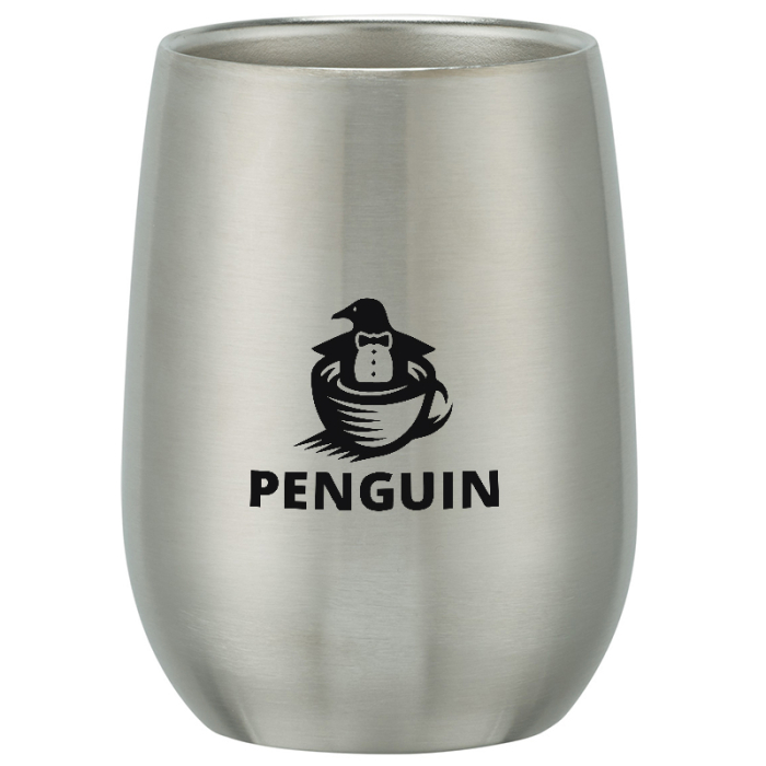 Custom Printed 9 Oz Stainless Steel Stemless Wine Glass