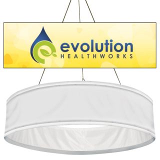 6.58' Diameter Printed Round Hanging Banners - Graphic...