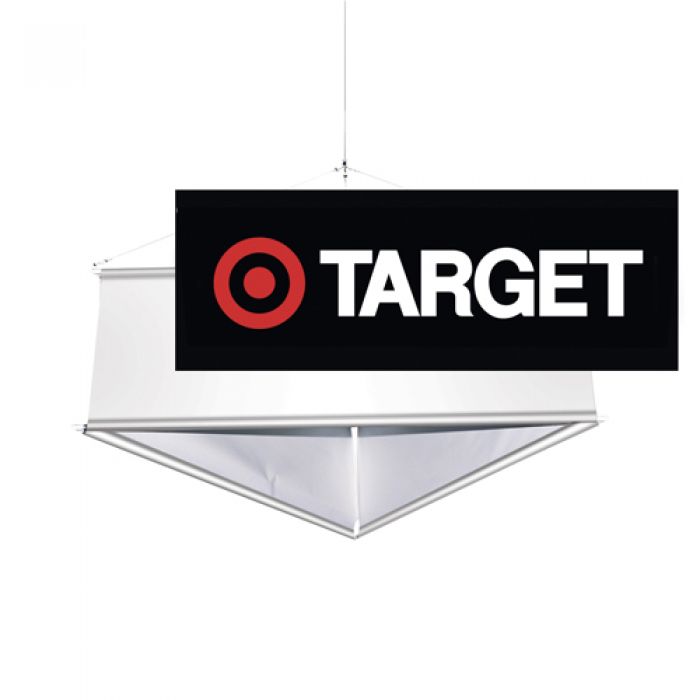 8' Custom Printed 3-Sided Hanging Banner Graphic Kit