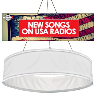 9.87' Diameter ized Round Hanging Banners - Graphic Only