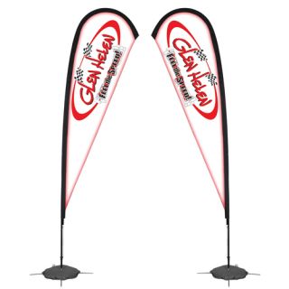 11.5' Double Sided Tear Drop Sail Sign Kit with...