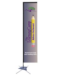14.5' Logo Rectangle Single Sided Sail Sign Kit with...