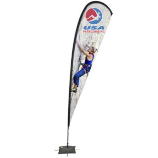 15' Single Sided Tear Drop Sail Sign Banner Kit...