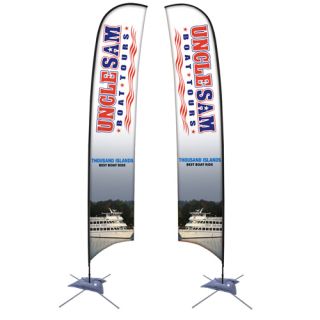 17' Logo Razor Sail Sign Kit Double Sided with Scissor...