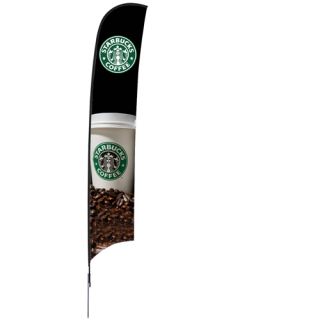 17' Single Sided Razor Sail Sign Kit with Spike Base