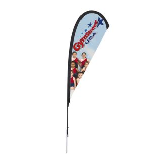 8' ized Tear Drop Sail Sign Kit Single Sided with Spike...