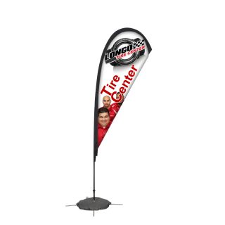 8' Single Sided Tear Drop Sail Sign Kit with...