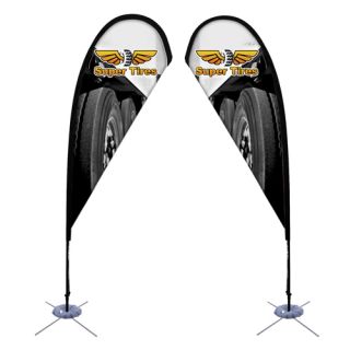 8' Double Sided Tear Drop Sail Sign Kit with Scissor...