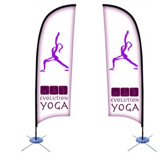 9' Double Sided Razor Sail Sign Kit with Scissor...
