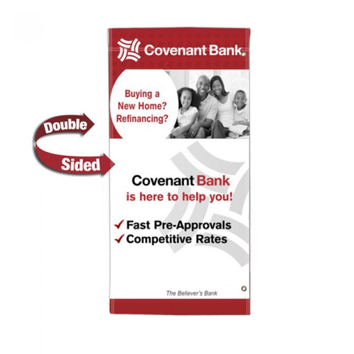 30 X 60 Inch Promotional Boulevard Double-Sided Banners