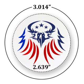 3 Inch Round 1-Piece Buttons