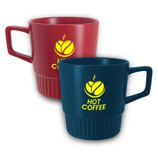 12 Oz Printed Lines Mugs