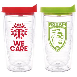 16 Oz ized Classic Tumblers with Enhanced Embroidered Emblems