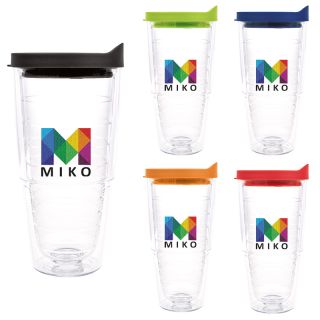 24 Oz Classic Tumblers with Enhanced Embroidered Emblems