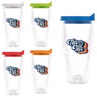 24 Oz Classic Tumblers with Embroidered Emblems