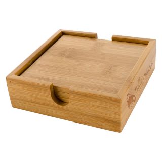 Printed Bamboo Coaster Sets