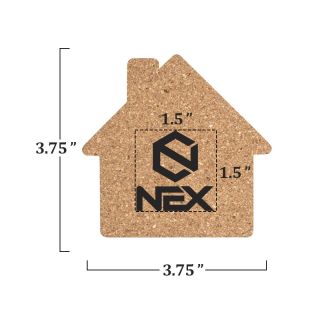 Printed House Cork Coasters