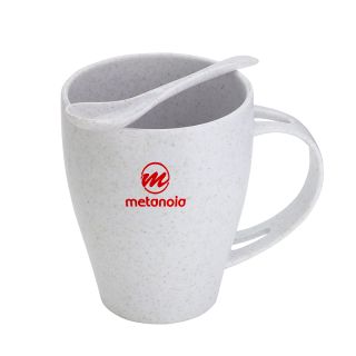 Printed Sip N Stir 12 Oz Bamboo/Polypropylene Mugs with...