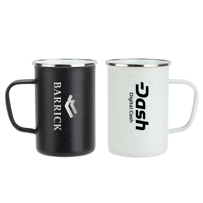 Customized Caldron 22 Oz Enamel-Lined Iron Mugs