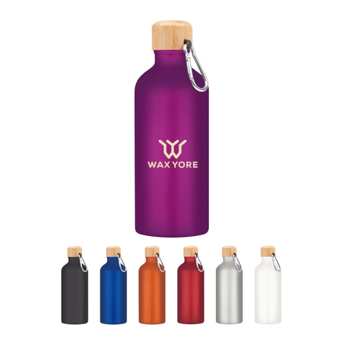 Personalized 20 Oz Aluminum Tundra Bike Bottles with Bamboo Lid