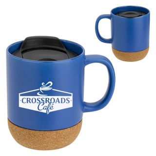 Balsamo 12 Ounce Ceramic Mugs with Cork Bases