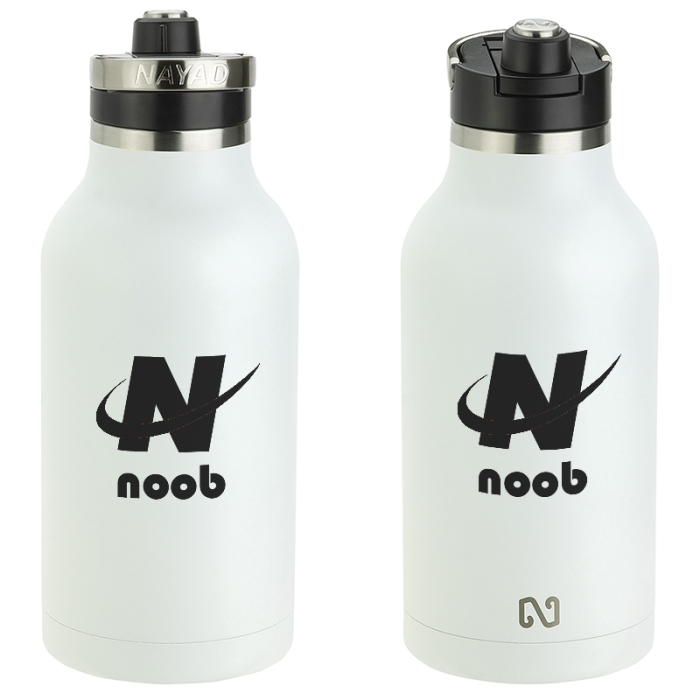 Personalized NAYAD® Traveler 64 Oz Stainless Double Wall Bottles with Twist Top Spouts