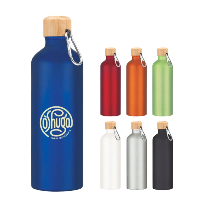 Promotional 25 Oz Aluminum Tundra Bike Bottles with Bamboo Lid