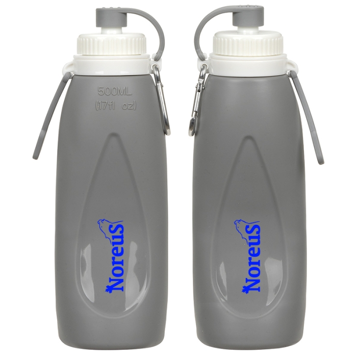 Promotional Groove 17 Oz Collapsible Silicone Bottles