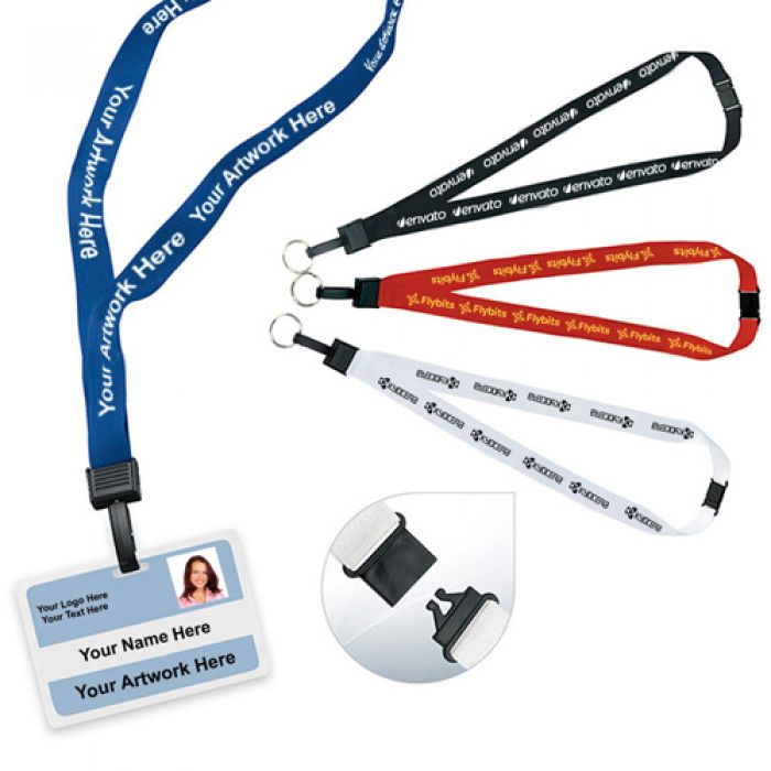 0.75 Inch Customized Breakaway Lanyards with Key Ring