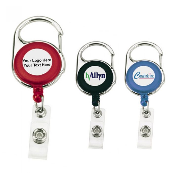 Custom Imprinted Carabiner Badge Holders
