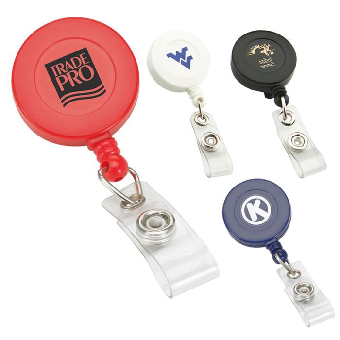 Customized Retractable Badge Reel with Swivel Bulldog Clips